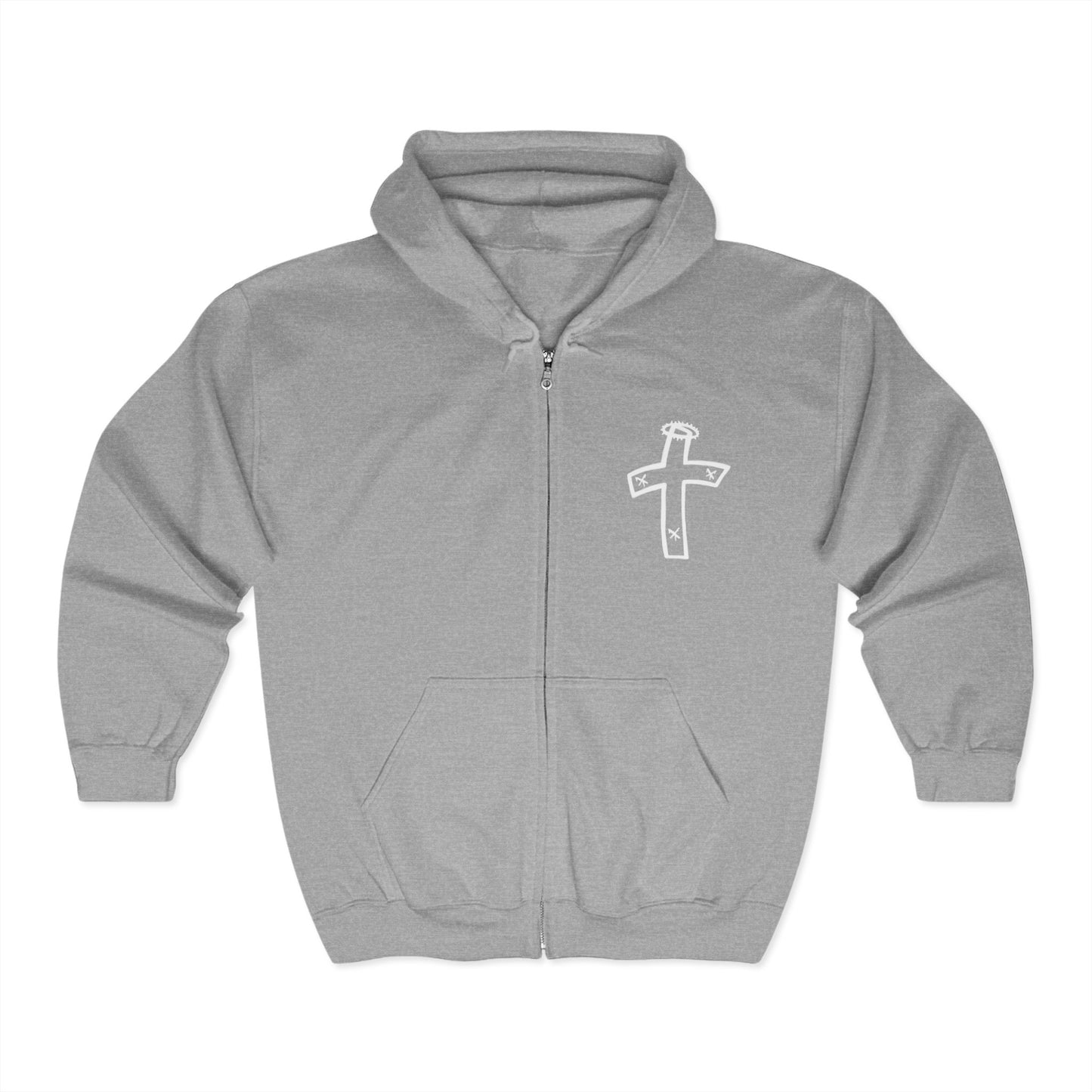 Graffiti Cross Heavy Blend™ Full Zip Hoodie Sweatshirt