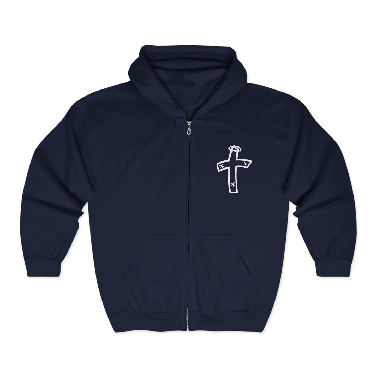 Graffiti Cross Heavy Blend™ Full Zip Hoodie Sweatshirt